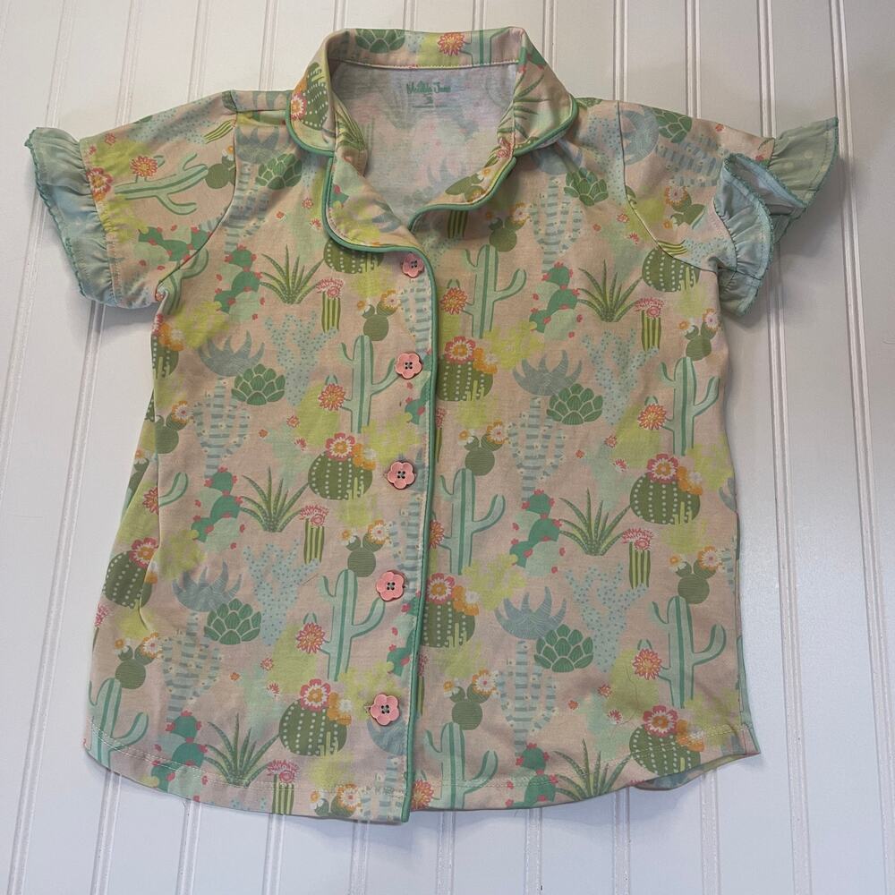 Matilda Jane Cactus Pajama Top Ruffle Sleeves Size Girls 10